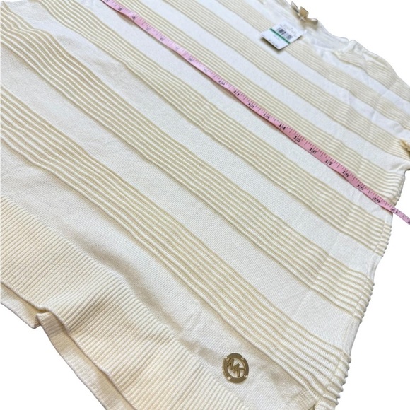 Michael Kors Cream Striped Knit Sweater Tunic – Size S (NWT) - Picture 4 of 5